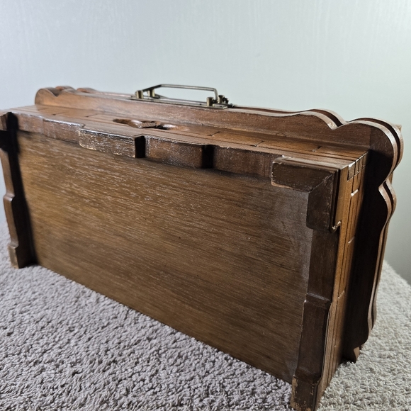 Vintage Chinese Hand Carved Jade Soapstone Chess Set Folding Wooden Case Drawers - Picture 14 of 16